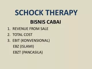 SCHOCK THERAPY