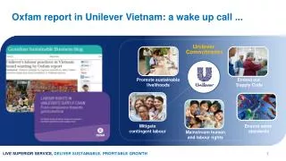 Oxfam report in Unilever Vietnam: a wake up call ...