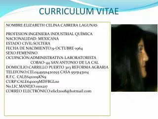 curriculum vitae