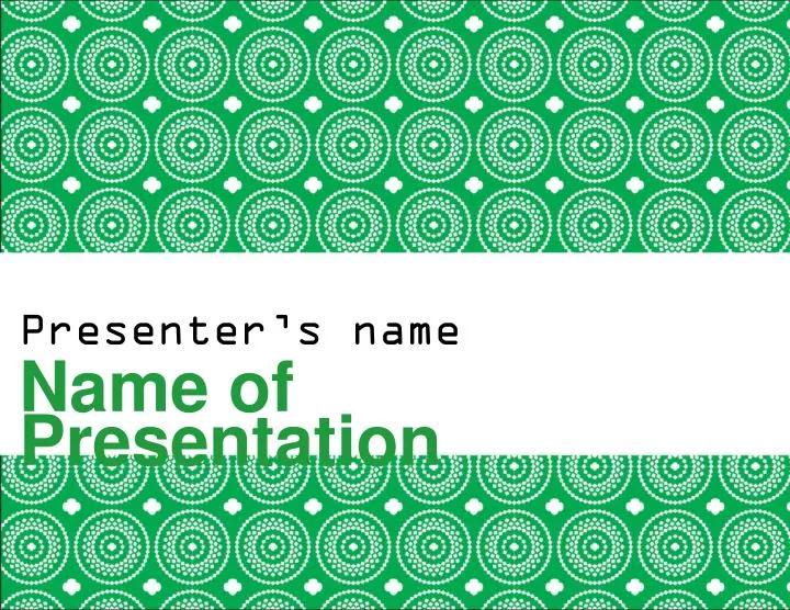 presenter s name name of presentation