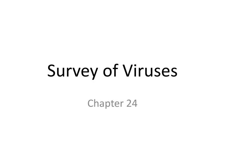 survey of viruses