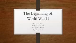 The Beginning of World War II