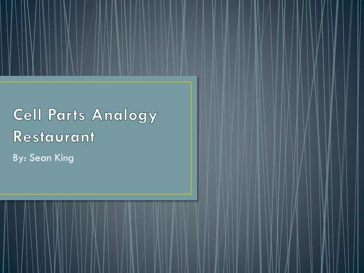 cell parts analogy restaurant