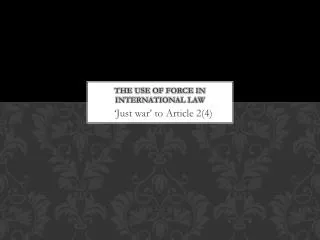 the use of force in international law