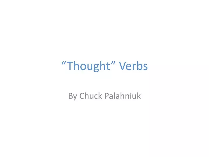 thought verbs