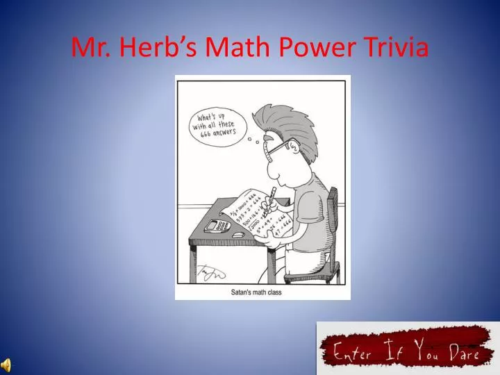 mr herb s math power trivia