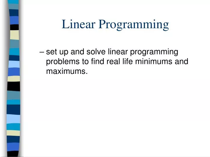 linear programming