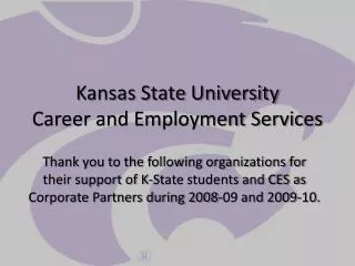 Kansas State University Career and Employment Services