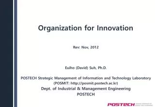 Organization for Innovation