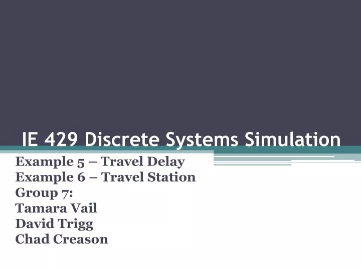 ie 429 discrete systems simulation