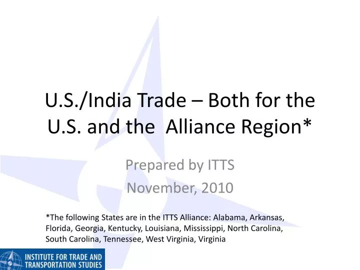 u s india trade both for the u s and the alliance region