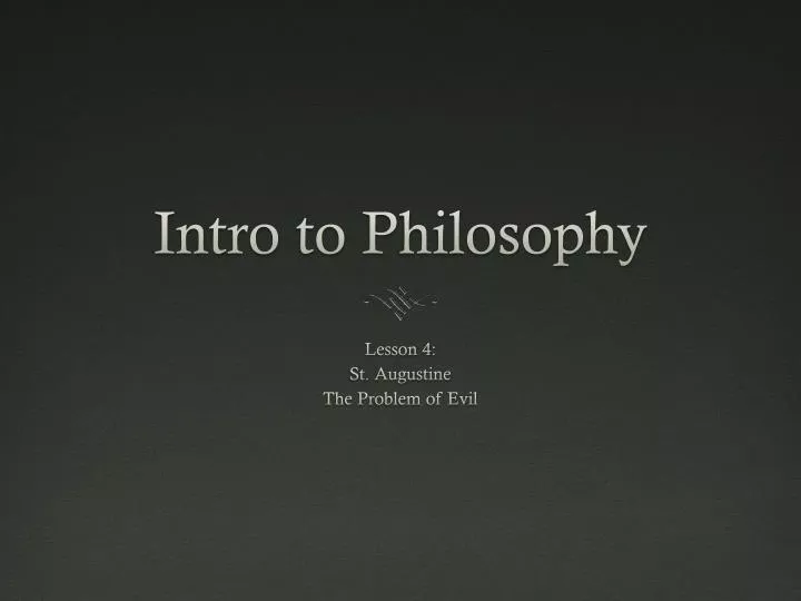 intro to philosophy