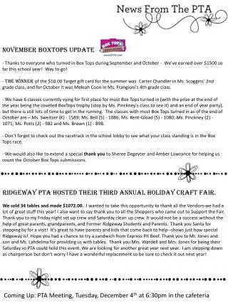 November BoxTops Update