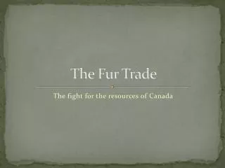 The Fur Trade