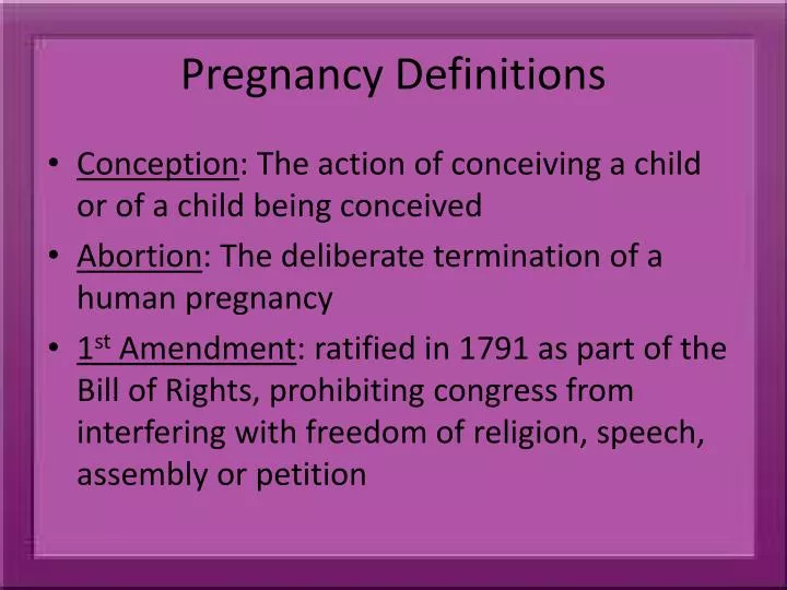 pregnancy definitions