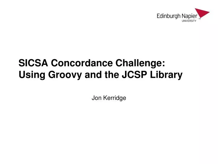 sicsa concordance challenge using groovy and the jcsp library