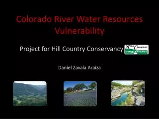 Colorado River Water Resources Vulnerability
