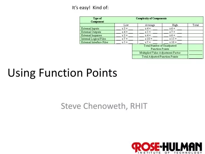 using function points