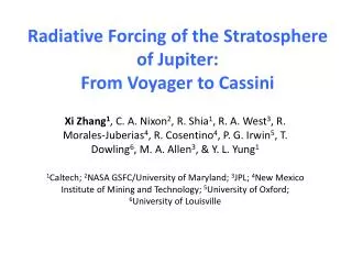 Radiative Forcing of the Stratosphere of Jupiter: From Voyager to Cassini