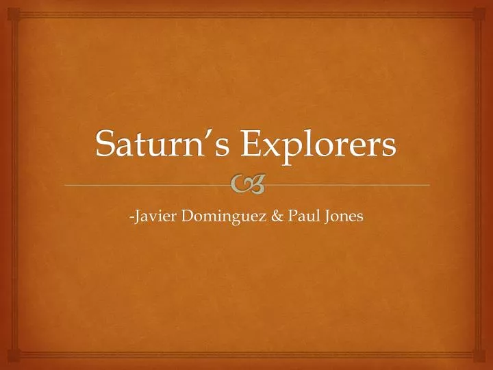 saturn s explorers
