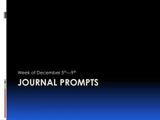 Journal Prompts