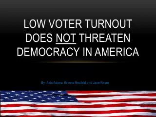 Low voter turnout does not threaten democracy in America
