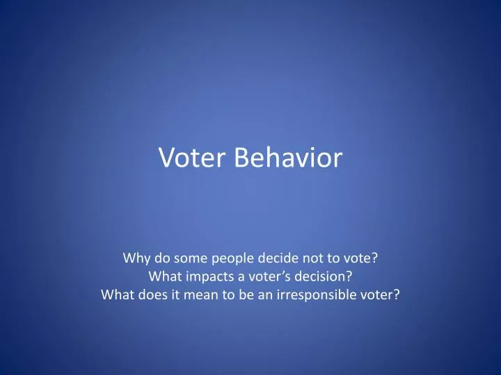voter behavior