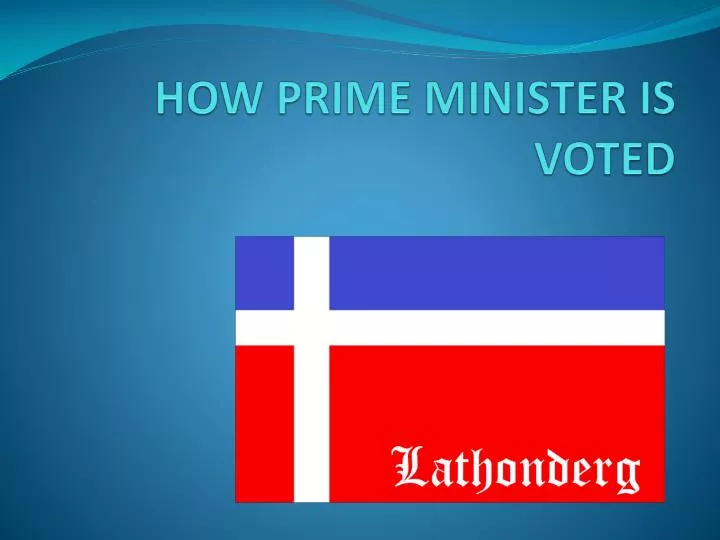 how prime minister is voted