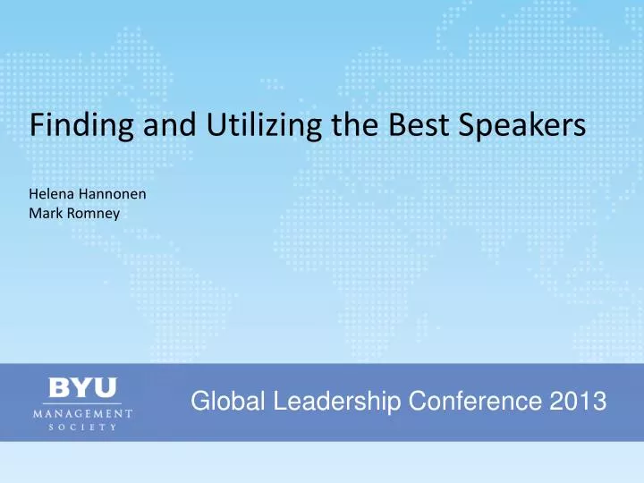 global leadership conference 2013