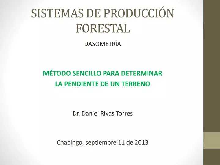 sistemas de producci n forestal