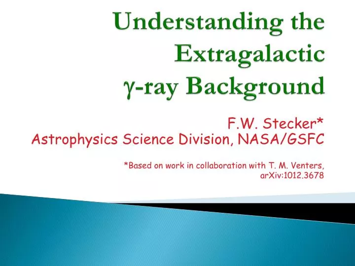 understanding the extragalactic g ray background