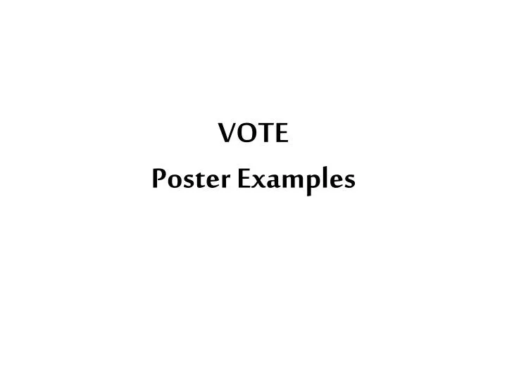 vote poster examples