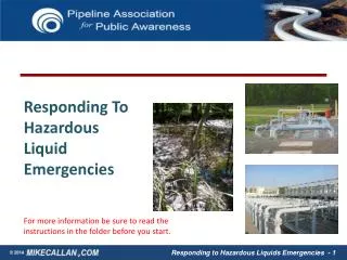 Responding To Hazardous Liquid Emergencies