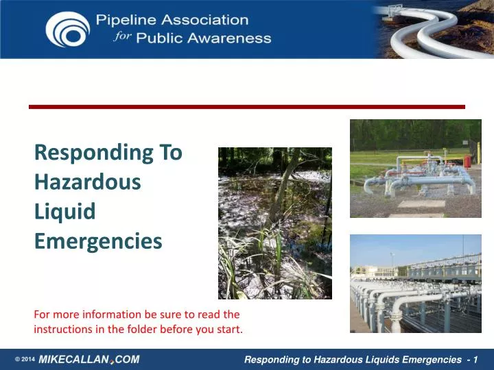 responding to hazardous liquid emergencies