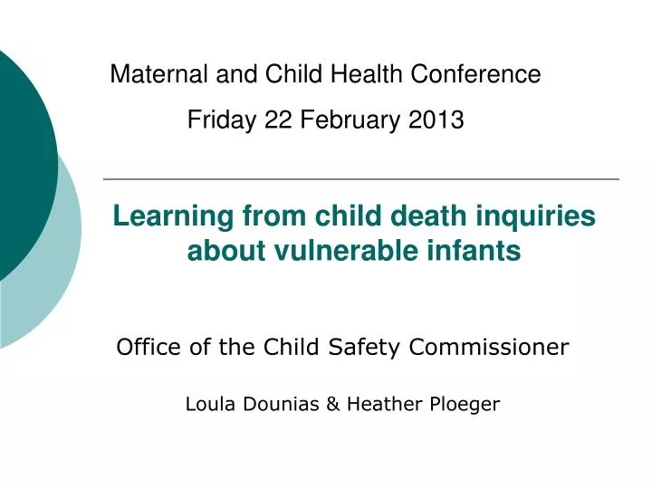 learning from child death inquiries about vulnerable infants