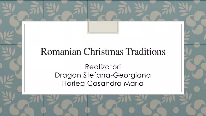 romanian christmas traditions