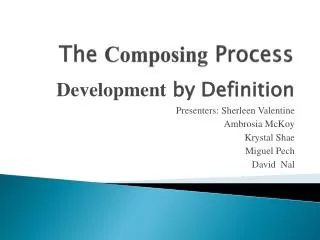 The Composing Process