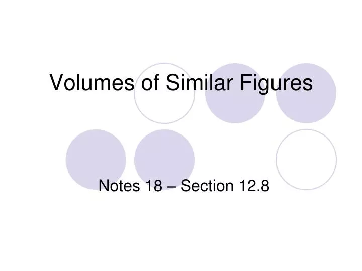 volumes of similar figures