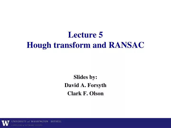 lecture 5 hough transform and ransac