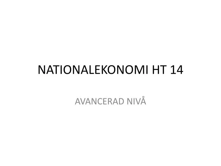 nationalekonomi ht 14