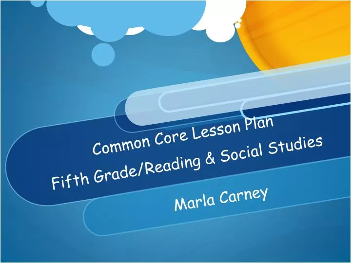 common core lesson plan fifth grade reading social studies
