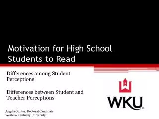 Motivation for High School Students to Read