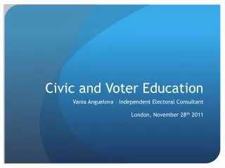 Civic and Voter Education