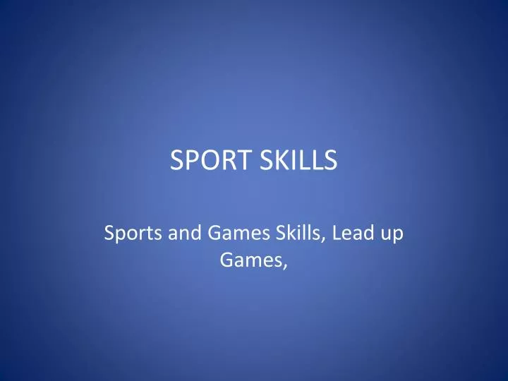 sport skills