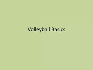Volleyball Basics