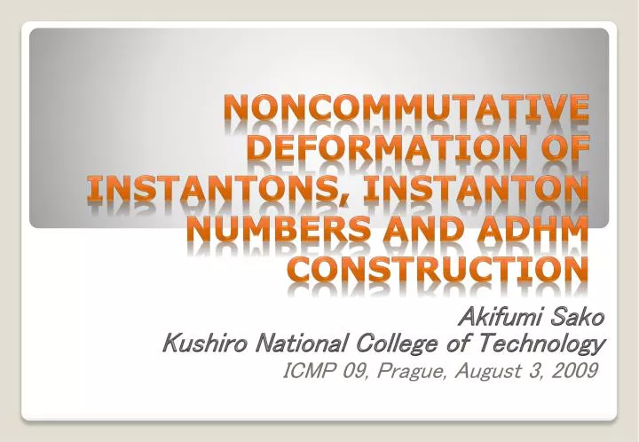 noncommutative deformation of instantons instanton numbers and adhm construction