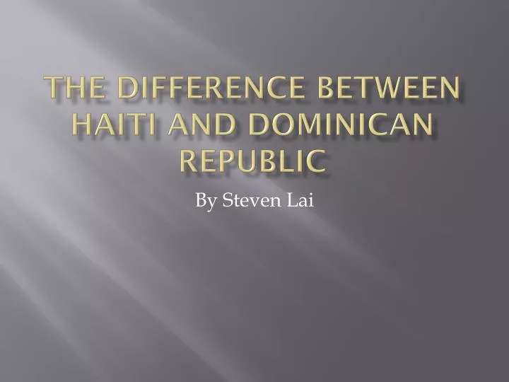 the difference between haiti and dominican republic