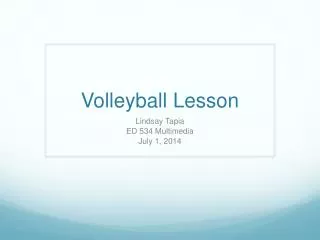 Volleyball Lesson