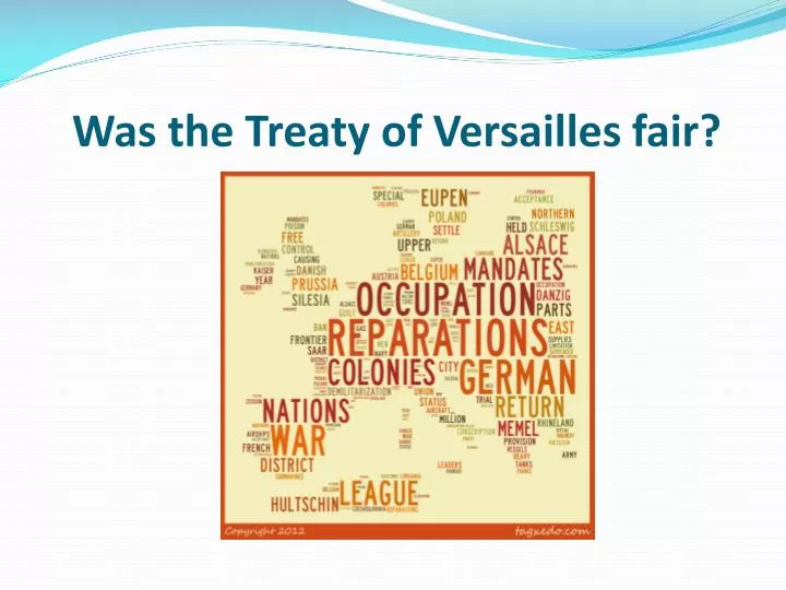 was the treaty of versailles fair