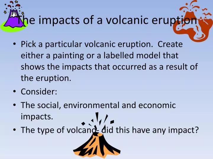 the impacts of a volcanic eruption